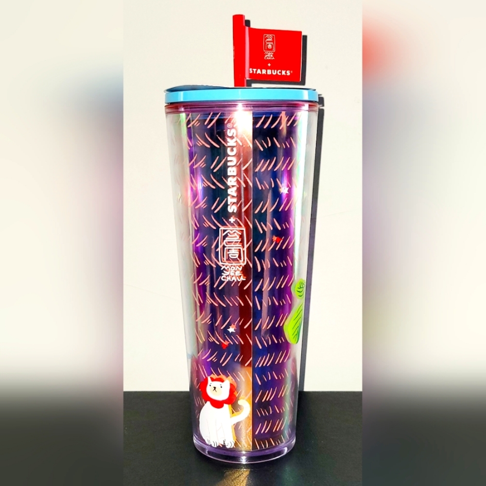 NWT Starbucks X Monyee Chau Chinese American Artist Collab Summer Jungle Tumbler - Picture 2 of 3
